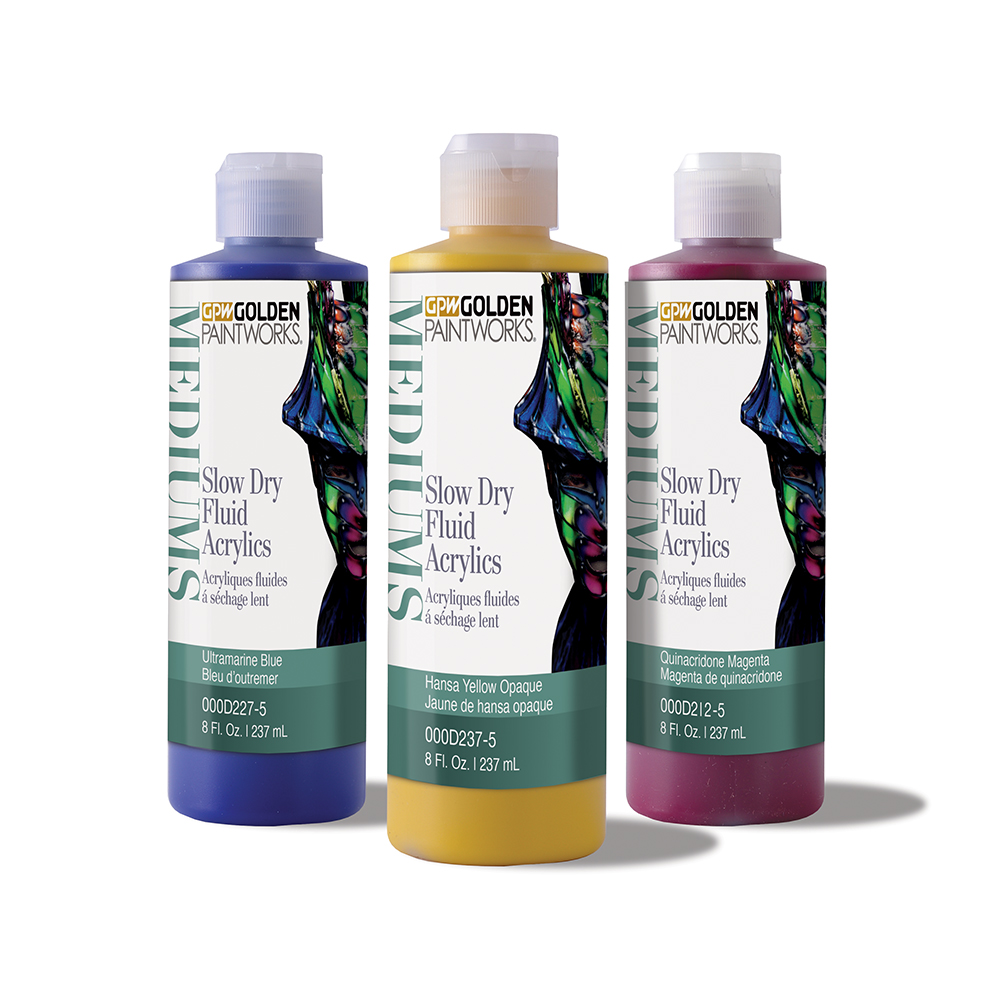 Slow Dry Fluid Acrylics
