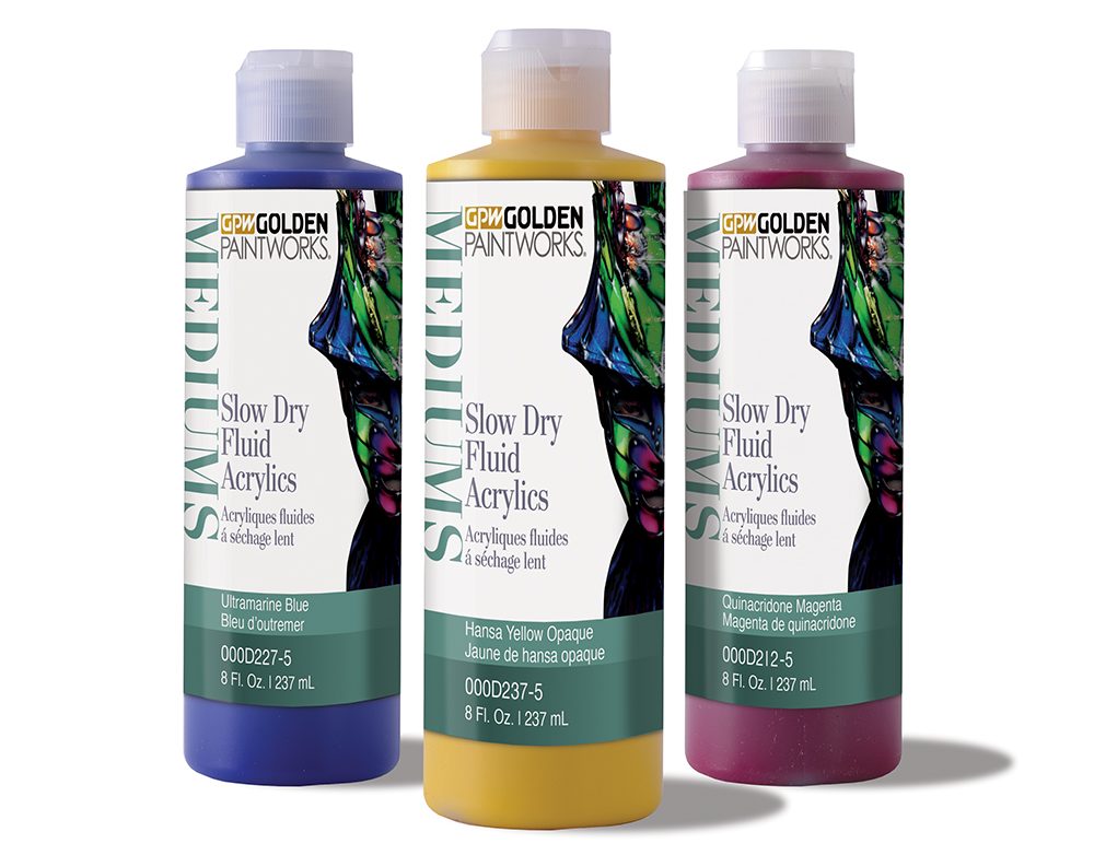 Slow Dry Fluid Acrylics