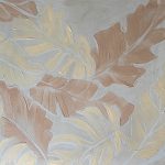 "Concrete Tropical Leaves" decorative finish