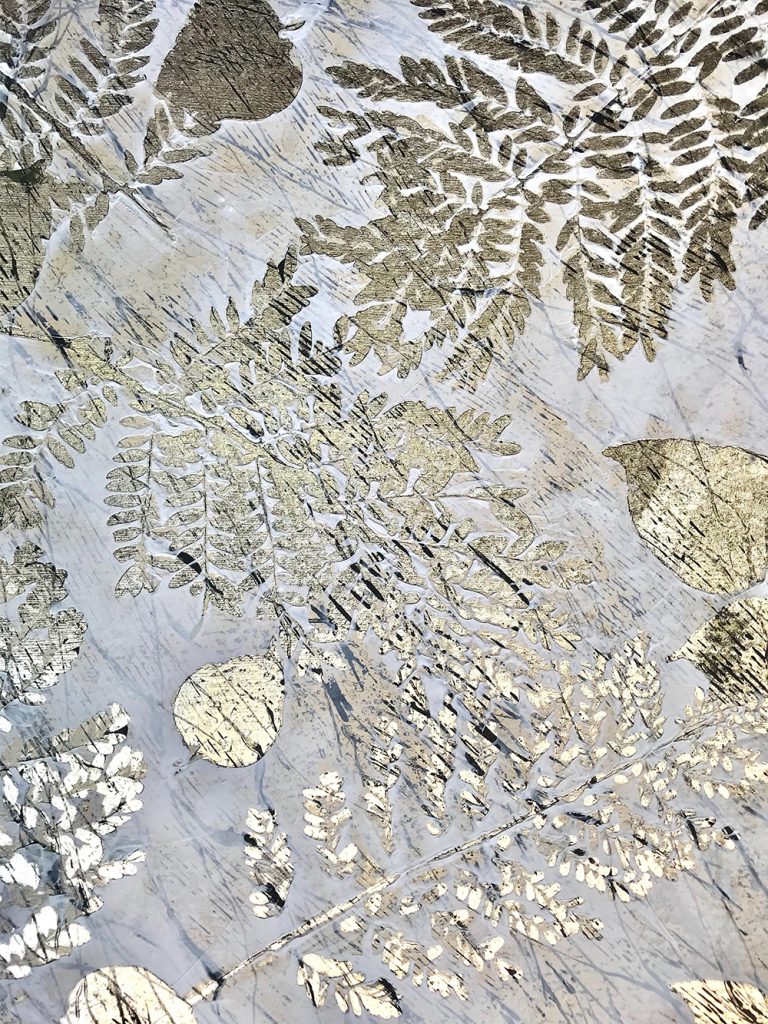 White and Gold Botanical by Carmen Lomax
