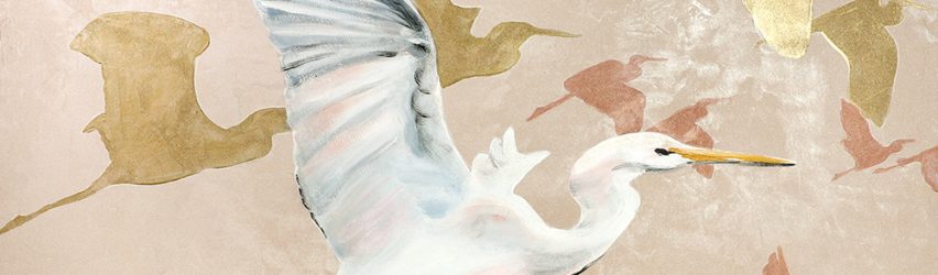 Decorative Finish: Metallic Birds