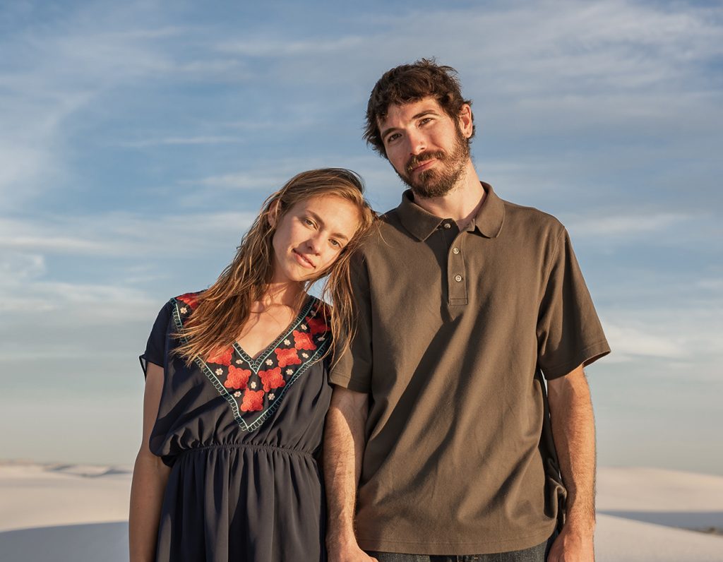 A self-portrait of us taken at White Sands National Park.