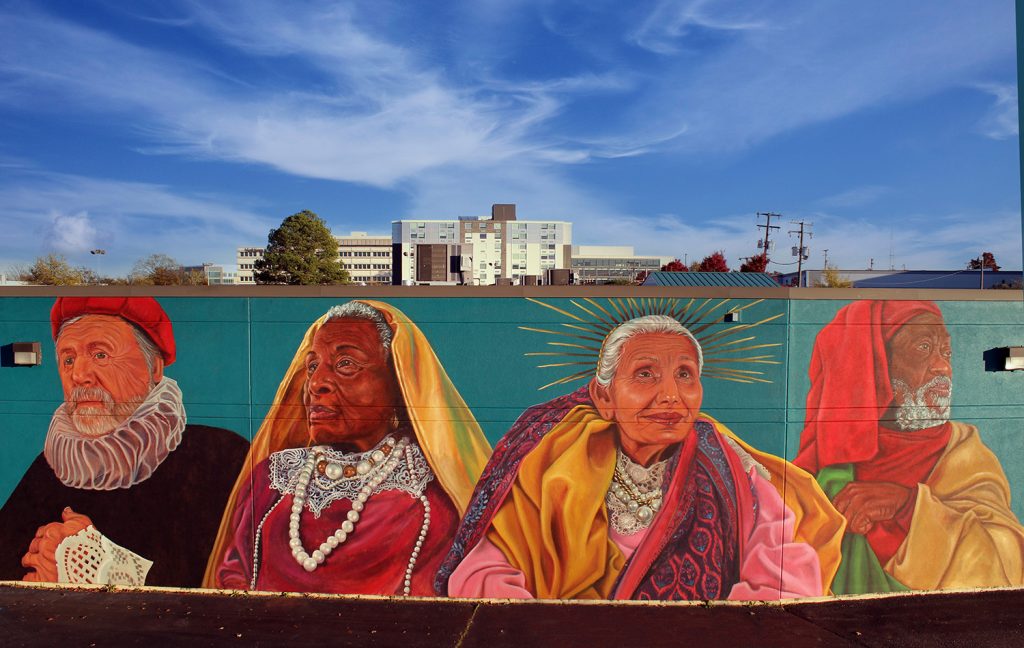 "Age and Grace". This piece was painted with GPW Mural & Theme Paints in late 2022 and recently won a National Mural Award.