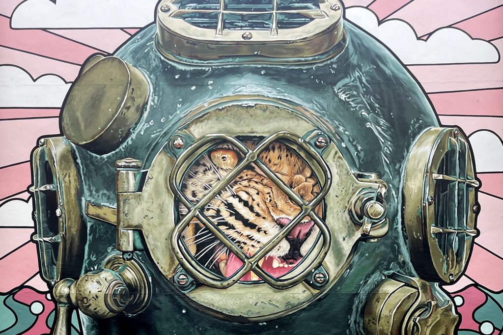 Jaguar in Scuba Helmet