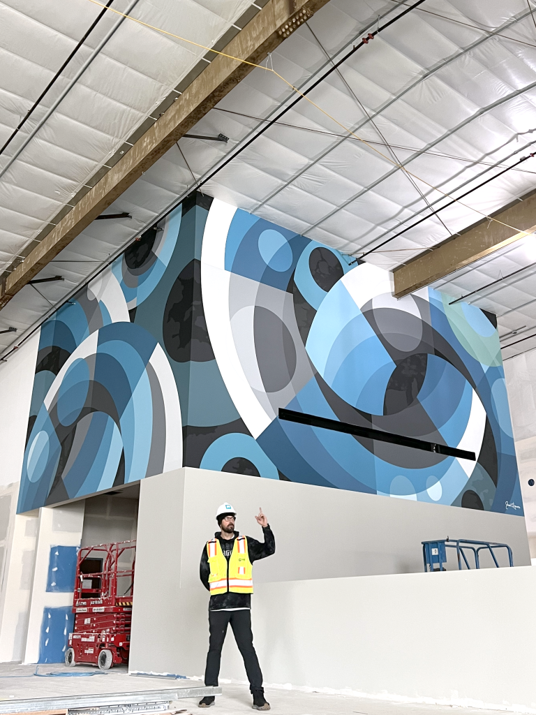 Mural for the Carroll Butts Athletic Center in Westminster, Colorado