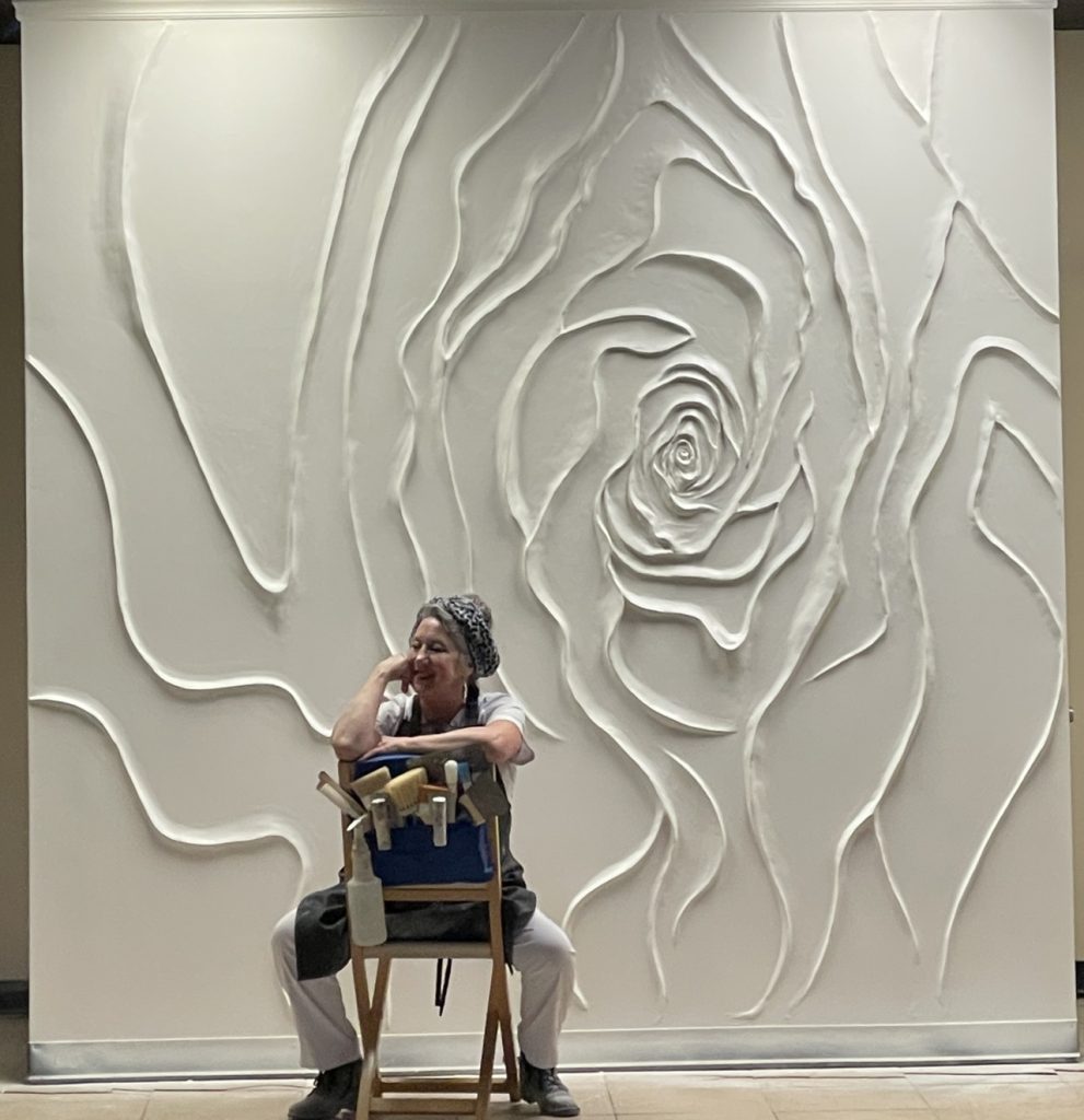 9' x 12' wall created in plaster relief for an event center in Atlanta, Georgia.