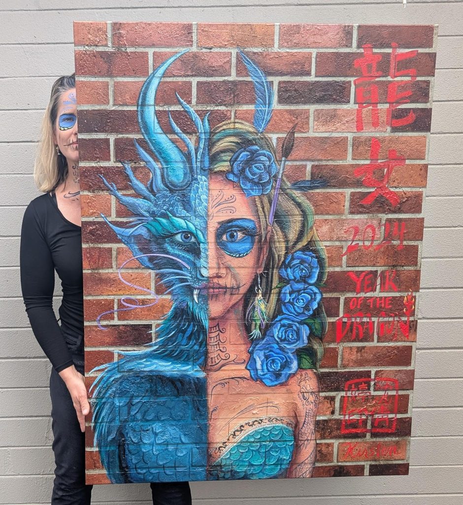 Year of the Dragon: Dragon Lady painting